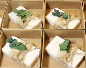 Eucalyptus Greenery Bridal Shower Soap Favors, Wedding Guest Gifts in Bulk, Party Soap Favors for Wedding Shower, Greenery Baby Shower Soaps
