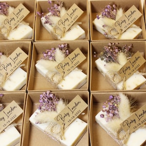 Wedding Favors for Guest Gifts in Bulk, Lavender Scented Soaps Favor, Rustic Wedding Gifts, Bridal Shower Soaps, Unique Soap Thank you Gift image 1
