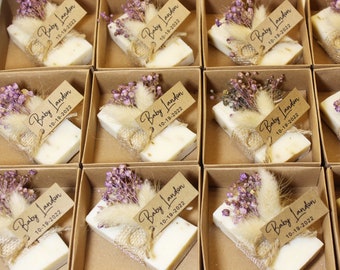 Wedding Favors for Guest Gifts in Bulk, Lavender Scented Soaps Favor, Rustic Wedding Gifts, Bridal Shower Soaps, Unique Soap Thank you Gift