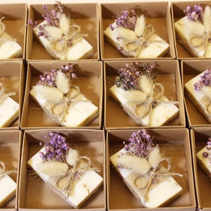 Wedding Favors for Guest Gifts in Bulk, Lavender Scented Soaps Favor, Rustic Wedding Gifts, Bridal Shower Soaps, Unique Soap Thank you Gift image 9