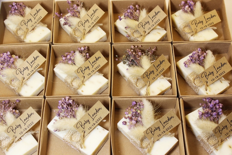 Wedding Favors for Guest Gifts in Bulk, Lavender Scented Soaps Favor, Rustic Wedding Gifts, Bridal Shower Soaps, Unique Soap Thank you Gift image 1