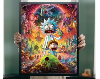 Cartoon Characters Digital Download Wall Art - Fun and Whimsical Cartoon Art - Instant Printable Decor