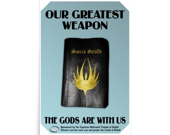 Cylon War Propaganda Poster - "The Gods Are With Us"