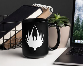 Colonial Seal Phoenix Black Glossy Mug