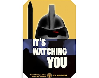 Cartel de propaganda de guerra de Cylon - "Te está mirando"