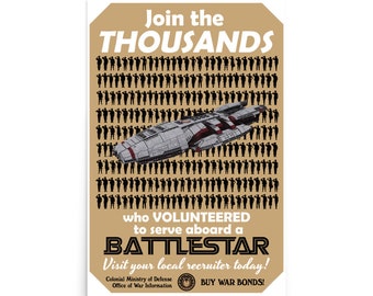 Cylon War Propaganda Poster - "Battlestar Service"