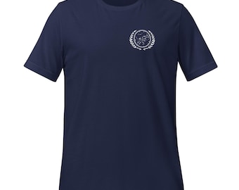 Camiseta con el sello de la Federación Unida de Planetas con símbolos simples