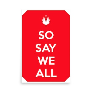 Cylon War Propaganda Poster - &quot;Keep Calm&quot;-style &quot;So Say We All&quot; (Red)