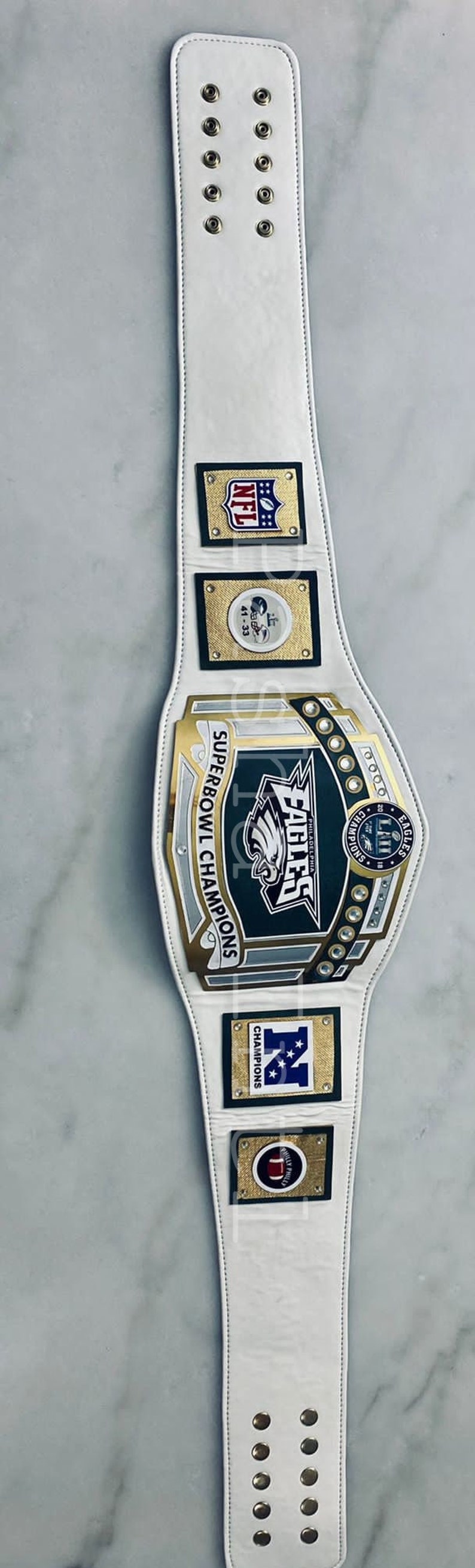Philadelphia Eagles Superbowl Championship Leather Title Belt Etsy