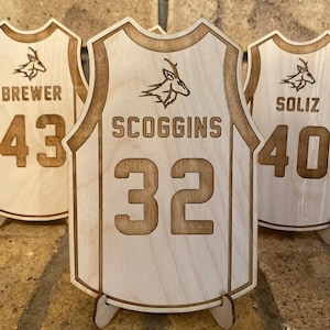 Custom Basketball Jersey Sign | Laser Cut Basketball Plaque | Personalized Basketball Jersey | Wood Jersey Sign