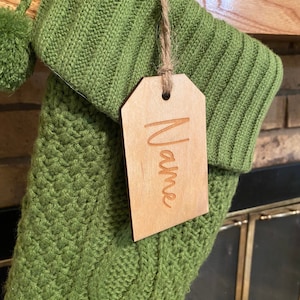 Christmas Stocking Tags | Name Tags | Personalized Stocking Tags | Wooden Tags