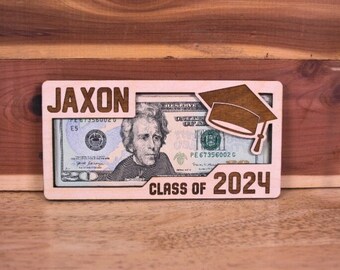 Personalized Graduation Money Holder | Class of 2024 Money Holder | Engraved Money Holder