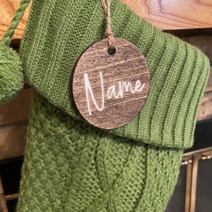 Christmas Stocking Name Tags | Name Tags | Personalized Stocking Tags | Wooden Tags