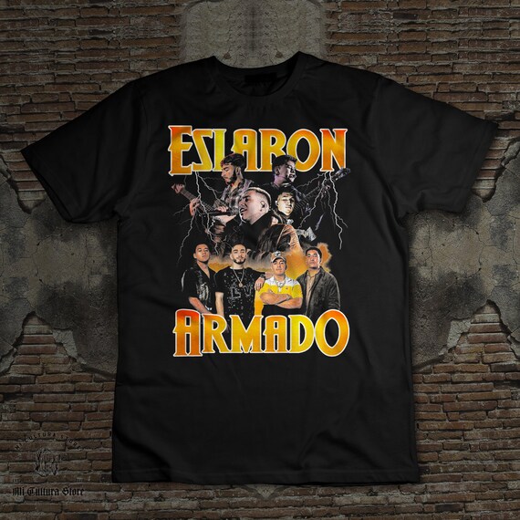 Eslabon Armado Vintage Look T-shirt Playera Regional Mexicano 