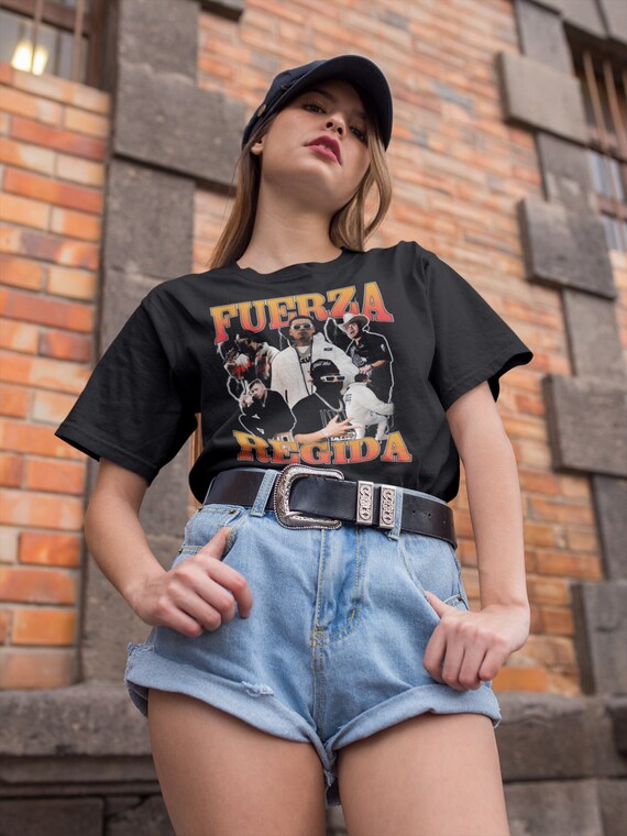 Fuerza Regida vintage look t-shirt playera regional mexicano Tshirt Furerza  Regida Tshirt Mexican Corridos Corridos Sinaloa otra - AliExpress