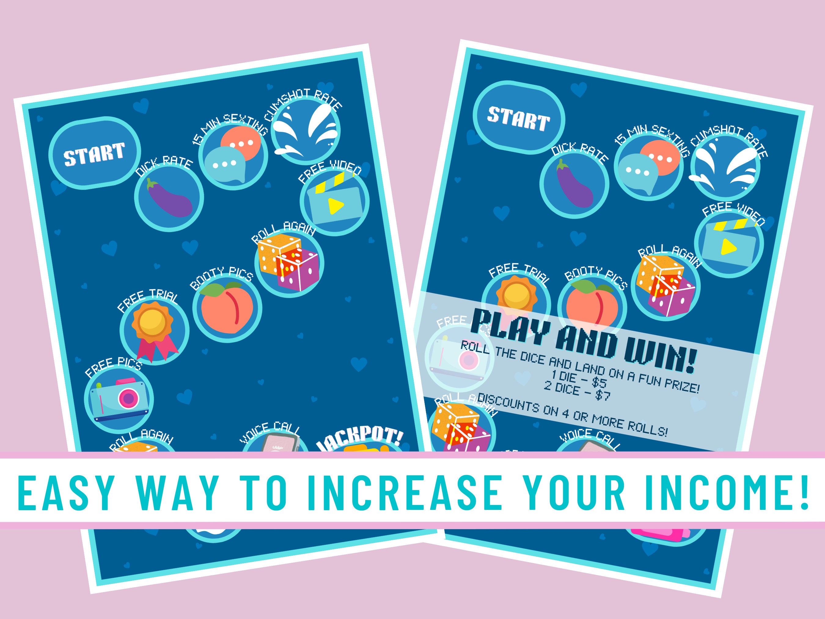 Onlyfans Board Game Tip Game Printable Adult Game for Adult Creators