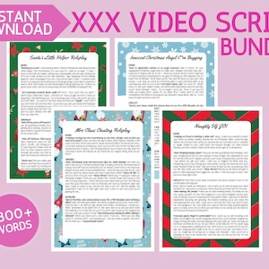 Naughty Christmas Video Script BUNDLE - Includes Roleplay and JOI for OnlyFans, Fansly, NiteFlirt, Adult Content fan sites and Cam Girl site