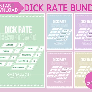 Easy to Edit Onlyfans Dick Rate Template - Score Report Card for