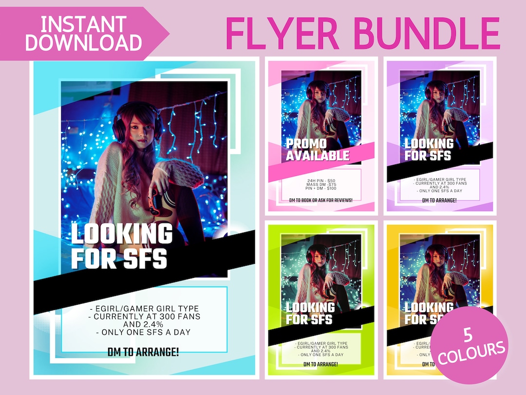 Onlyfans Flyer Template SFS or Promo - Easy to Edit Onlyfans Menu