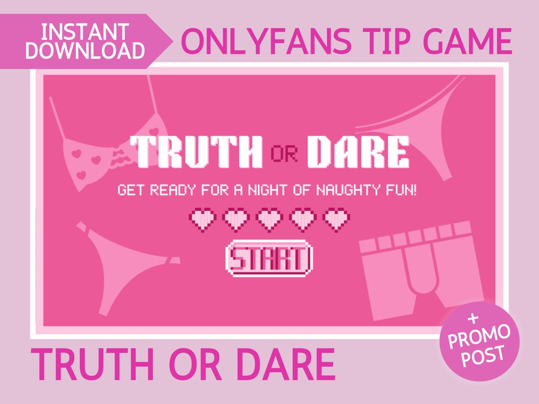 Tip Game Naughty Truth or Dare Printable Adult Game for Adult Creators