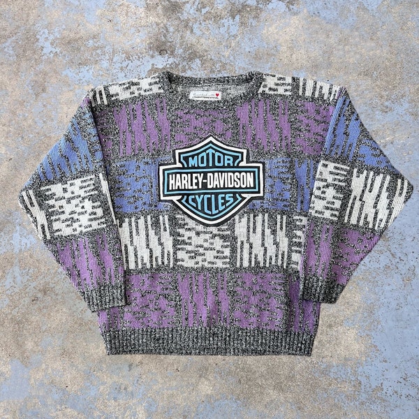 1:1 Reworked Vintage Sweater + Biker Graphic Logo