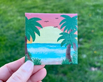 Colorful Beach Scene Painting