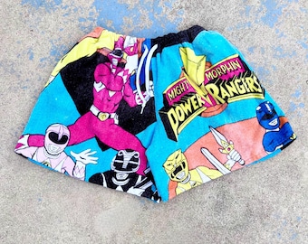 Reworked Vinage 1993 Power Rangers Shorts