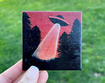 Moody Alien UFO Painting