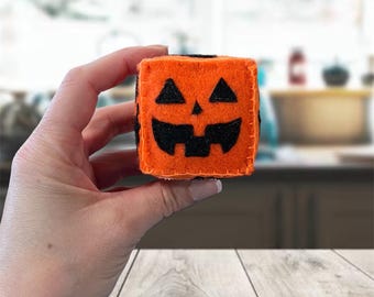Handmade Jack-O-Lantern Pin Cushion