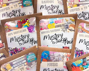 Mystery Sticker Pack | 15 Waterproof Vinyl Stickers (Journal, Laptop, Phone Case)