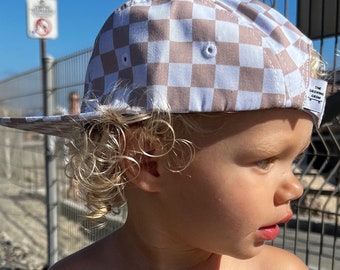 Child Checkered 5 Panel Hat, Toddler Hat, Toddler 5 Panel, Toddler Cool Hat