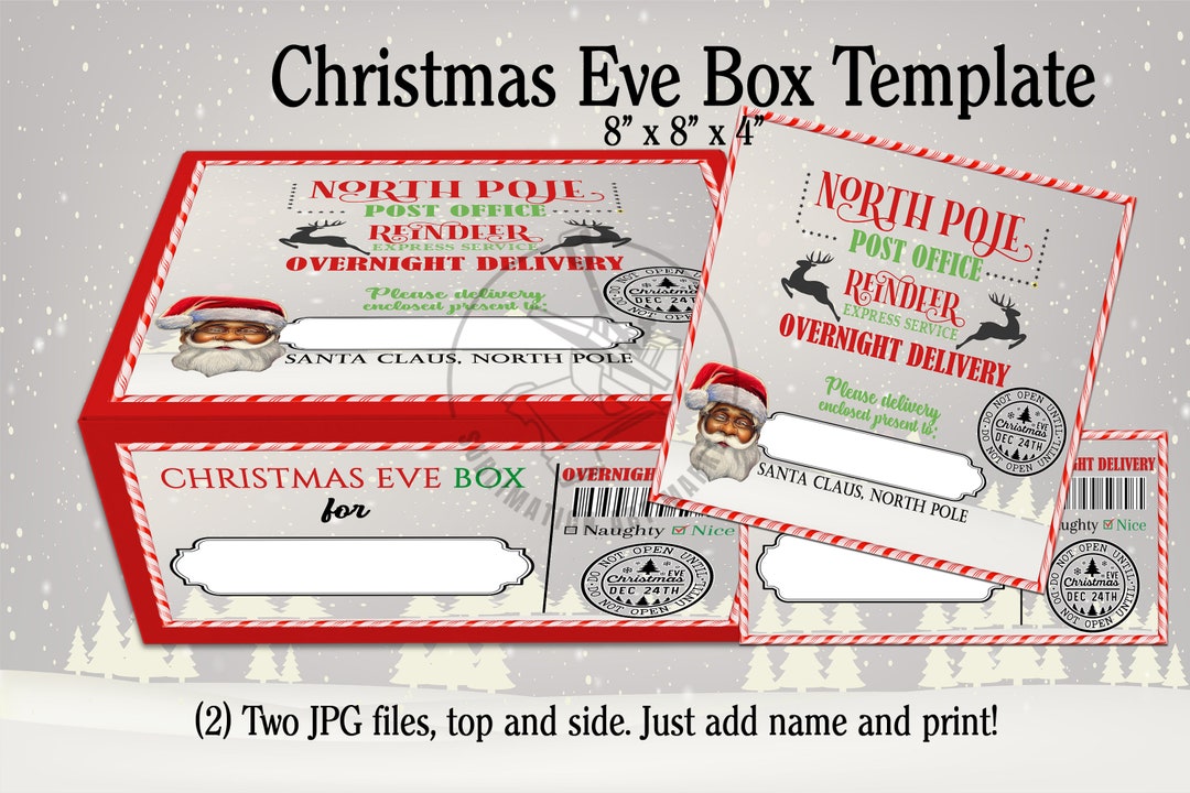 Christmas Eve Box PNG Bundle, Christmas Eve PNG, Christmas Gift Box for ...