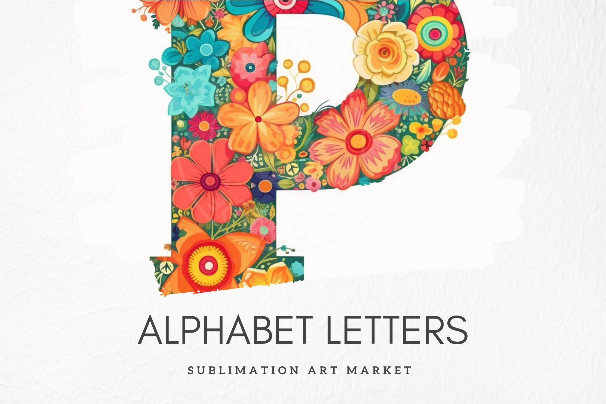 Floral Alphabet, Floral Letters, Monogram, Floral Initial ...