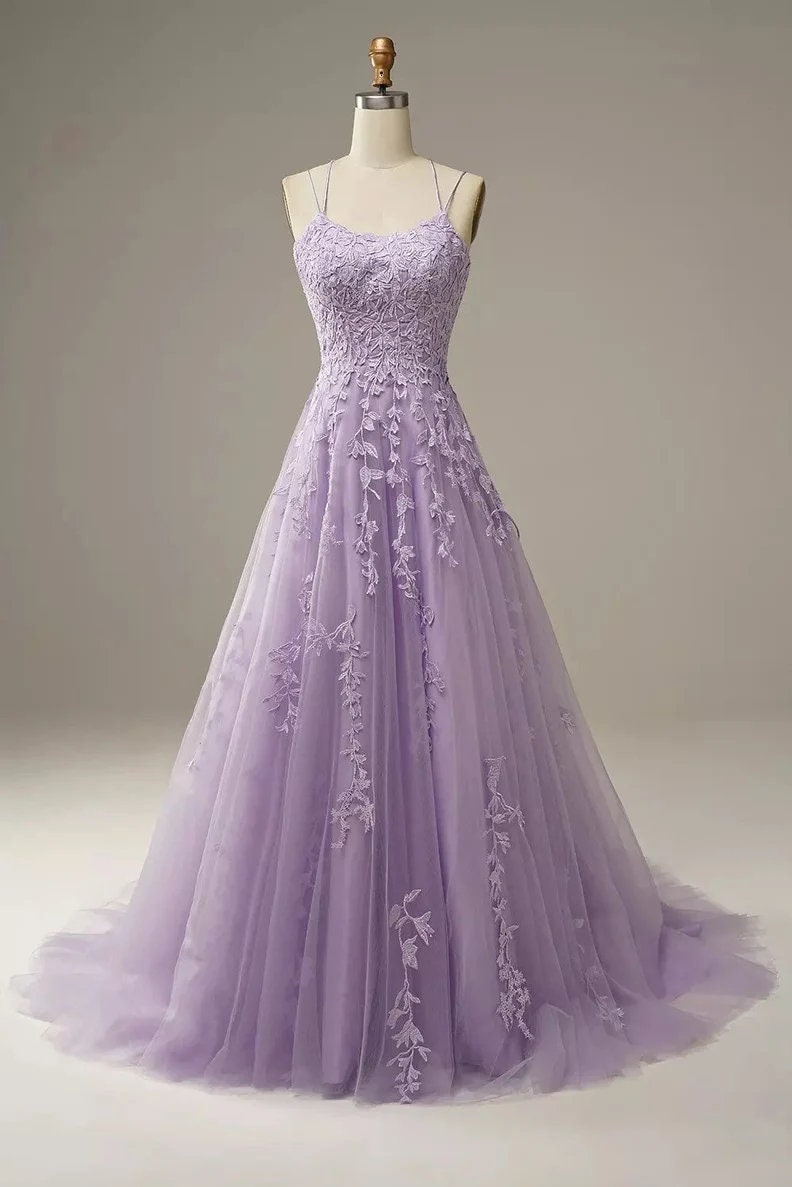 Dress Purple Lilac Lavender Floor Length Dress A-line Floral - Etsy  Singapore