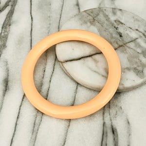 Vintage Peach Bangle Bracelet Retro Colorful, Acrylic Plastic Bracelet, Retro Jewelry, Statement Bracelet, Chunky Bangle Gift