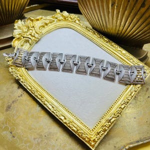 Vintage Sarah Coventry Bracelet Silver Toned Metal Midcentury MCM Retro