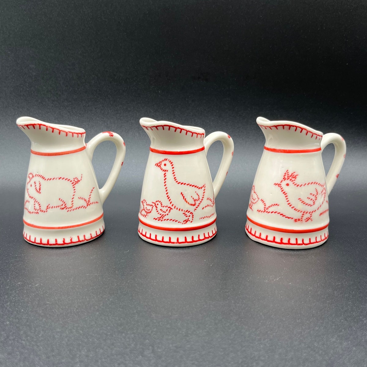 Mini Creamer Pitcher, Set of 3