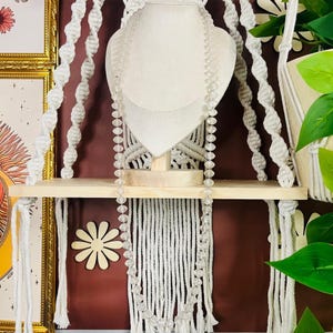 Vintage Frosted Acrylic Necklace Clear Beaded Long Single Strand Mod Retro