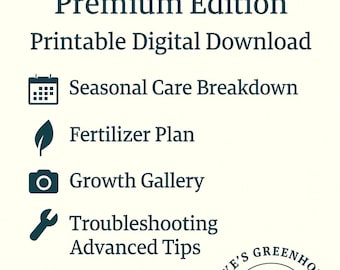 Custom Plant Care Guide: Advanced Growing Tips (Printable Digital Download)