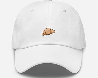 Gorra bordada con croissant: divertida gorra de béisbol para amantes de la comida