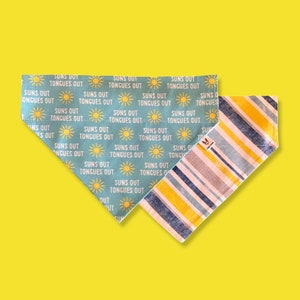 Suns Out, Tongues Out Reversible Pet Bandana