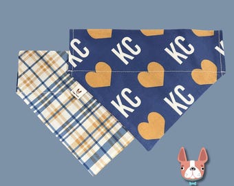 KC Royals Blau/Gold Reversible Pet Bandana
