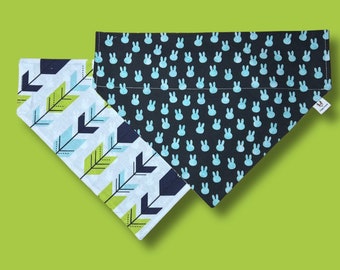 Blue Bunny/Arrows Reversible Pet Bandana