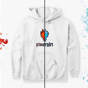 Fireboy / Watergirl - Embroidery Couple Hoodie/Sweatshirt | Valentine's Day | Cartoon | Embroidery | (Premium Design)