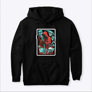 Le sweat à capuche/sweat Reaper | Carte | Faucheuse | Mort | Gymnase | Sombre | (Conception haut de gamme)