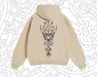 El vikingo Vegvisir ᛉᛇ Sudadera con capucha premium