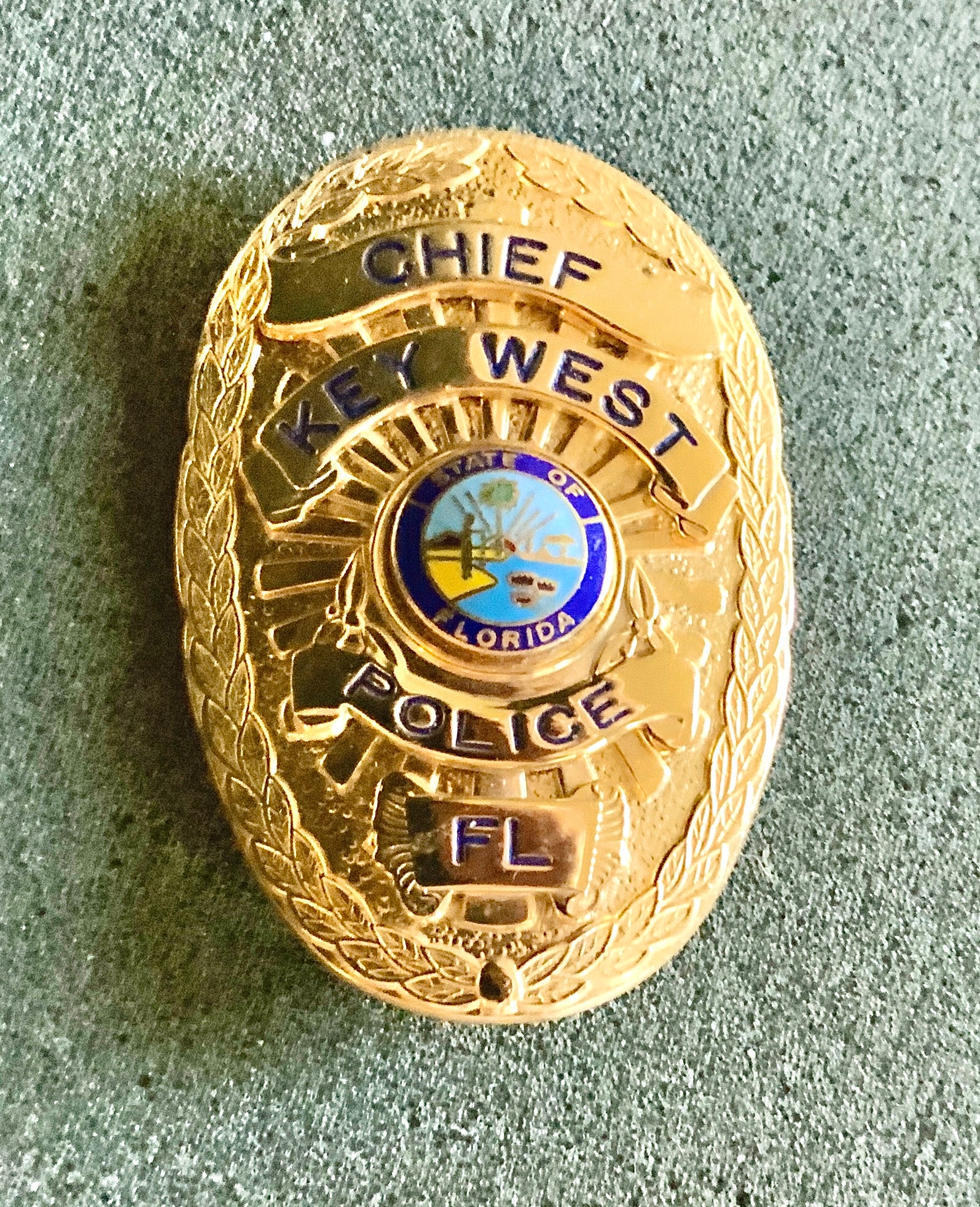 Key West Florida Police Chief Badge Etsy