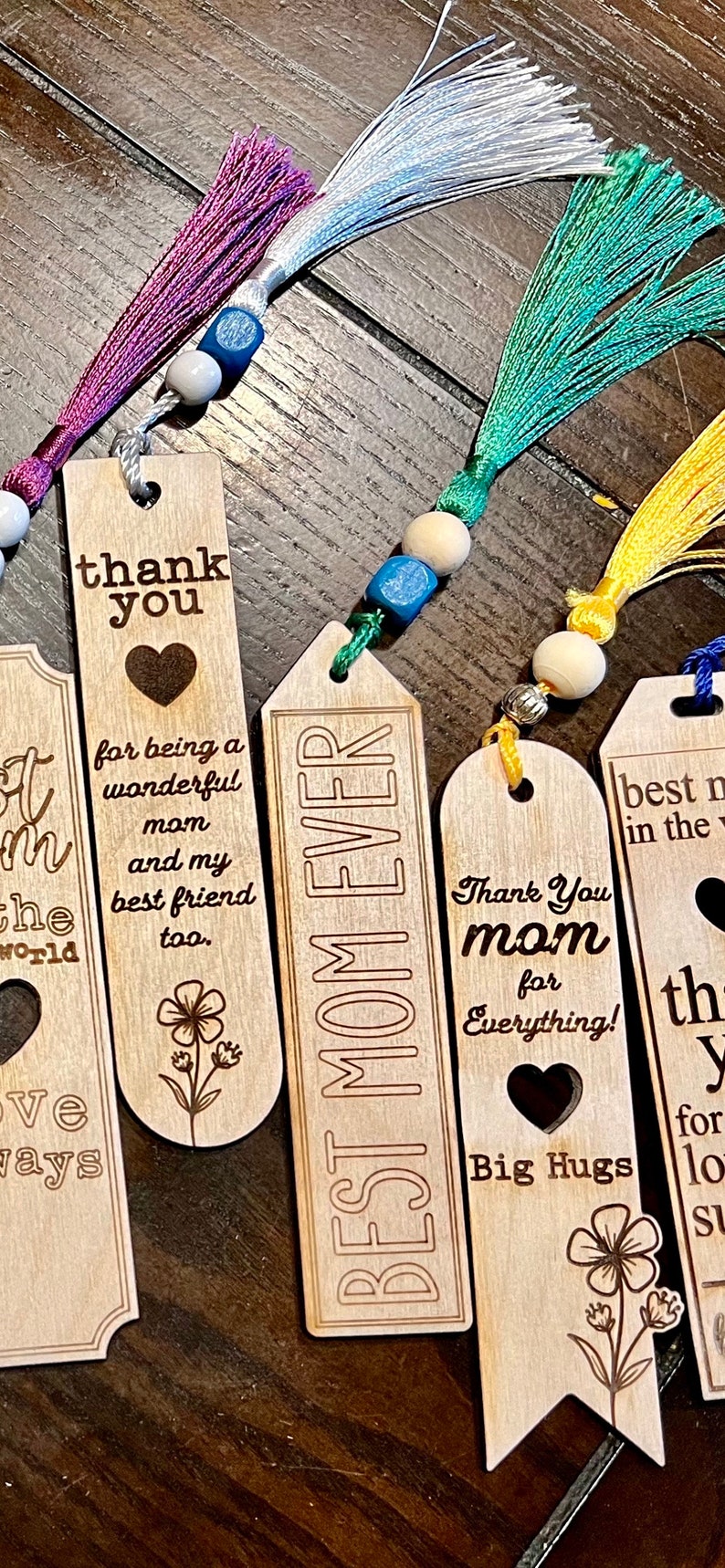 Mother's Day Bookmarks Personalized Bookmarks Birchwood Etsy