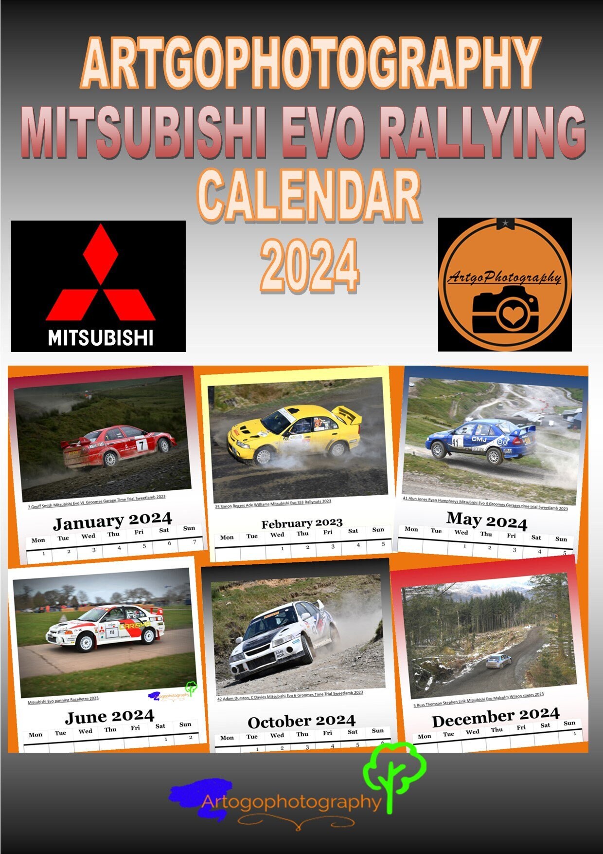 2024 Mitsubishi Evo A4 Wall Calendar - Etsy