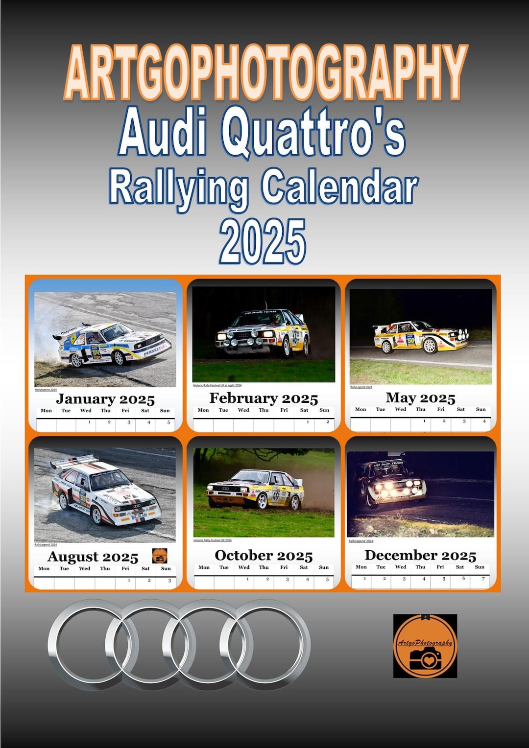 Audi A4 Calendar of Audi Rallying 2025 Audi Kalender - Etsy